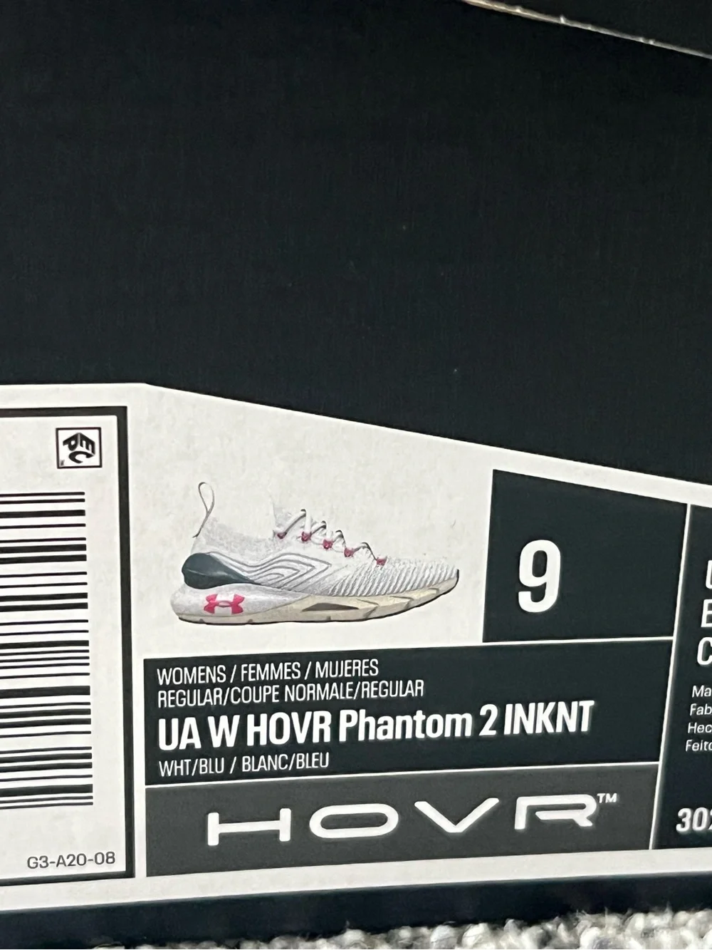 Under Armour women’s HOVR Phantom 2 INKNT. White/blue/pink